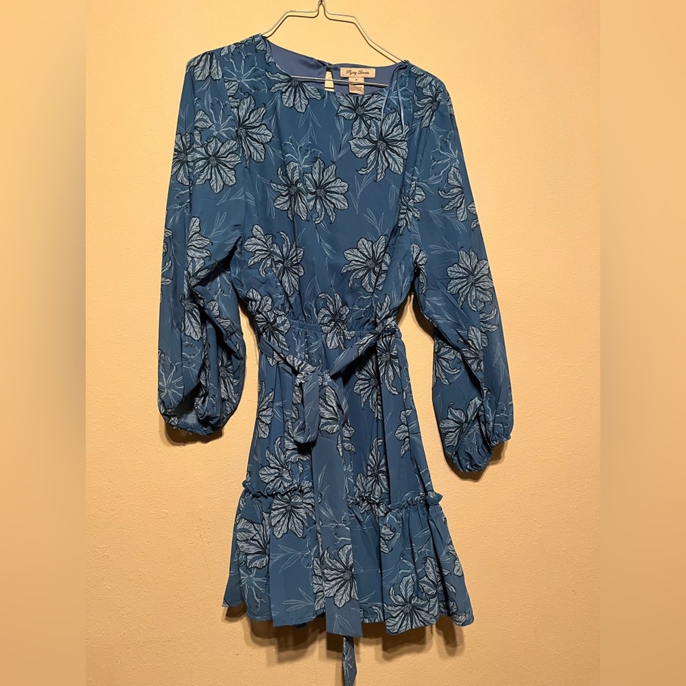 Blue floral dress